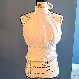 White halter top Abercrombie large